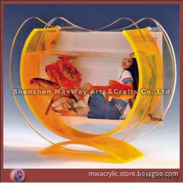 Widely Used Semicircular Water Clear Acrylic Goldfish Bowl/Aquarium/Tank/Jar  with Photo Frame